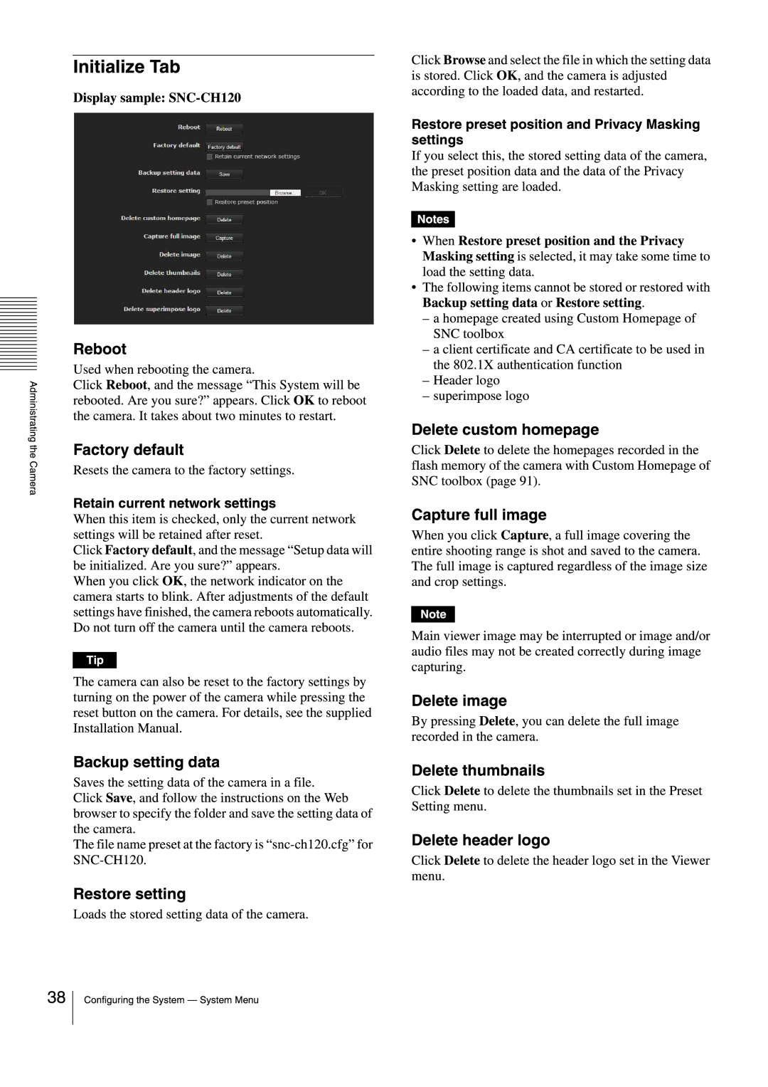 Sony SNCEB520 manual 