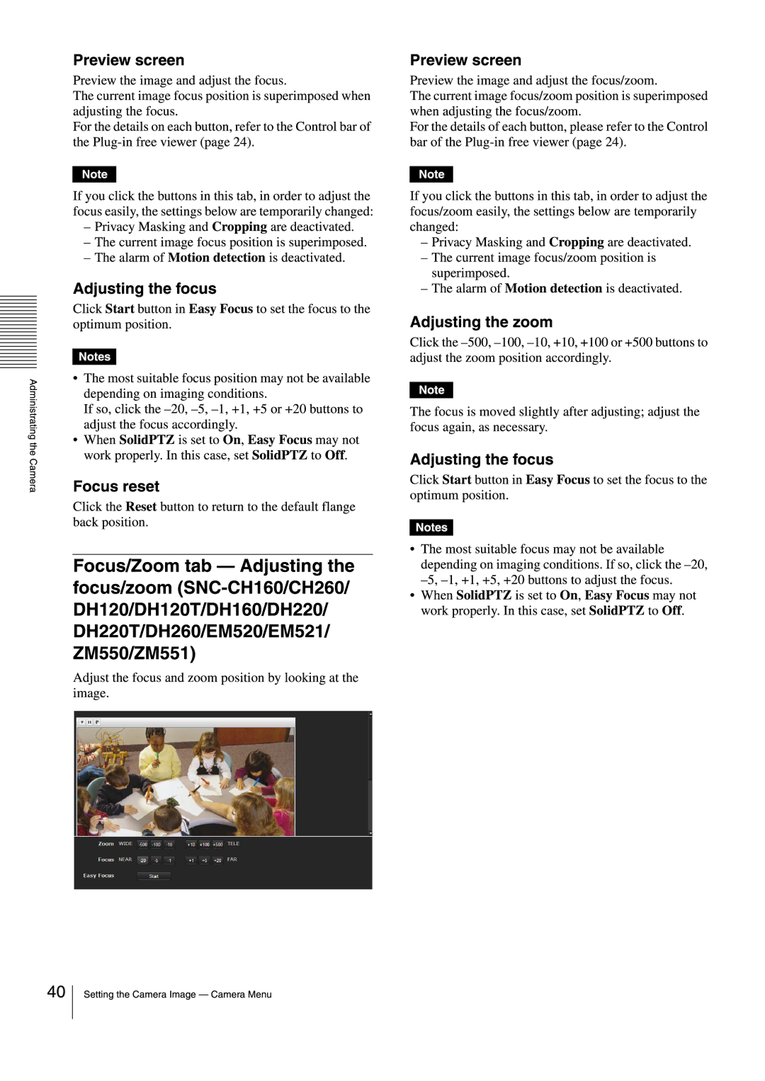Sony SNCEB520 manual 
