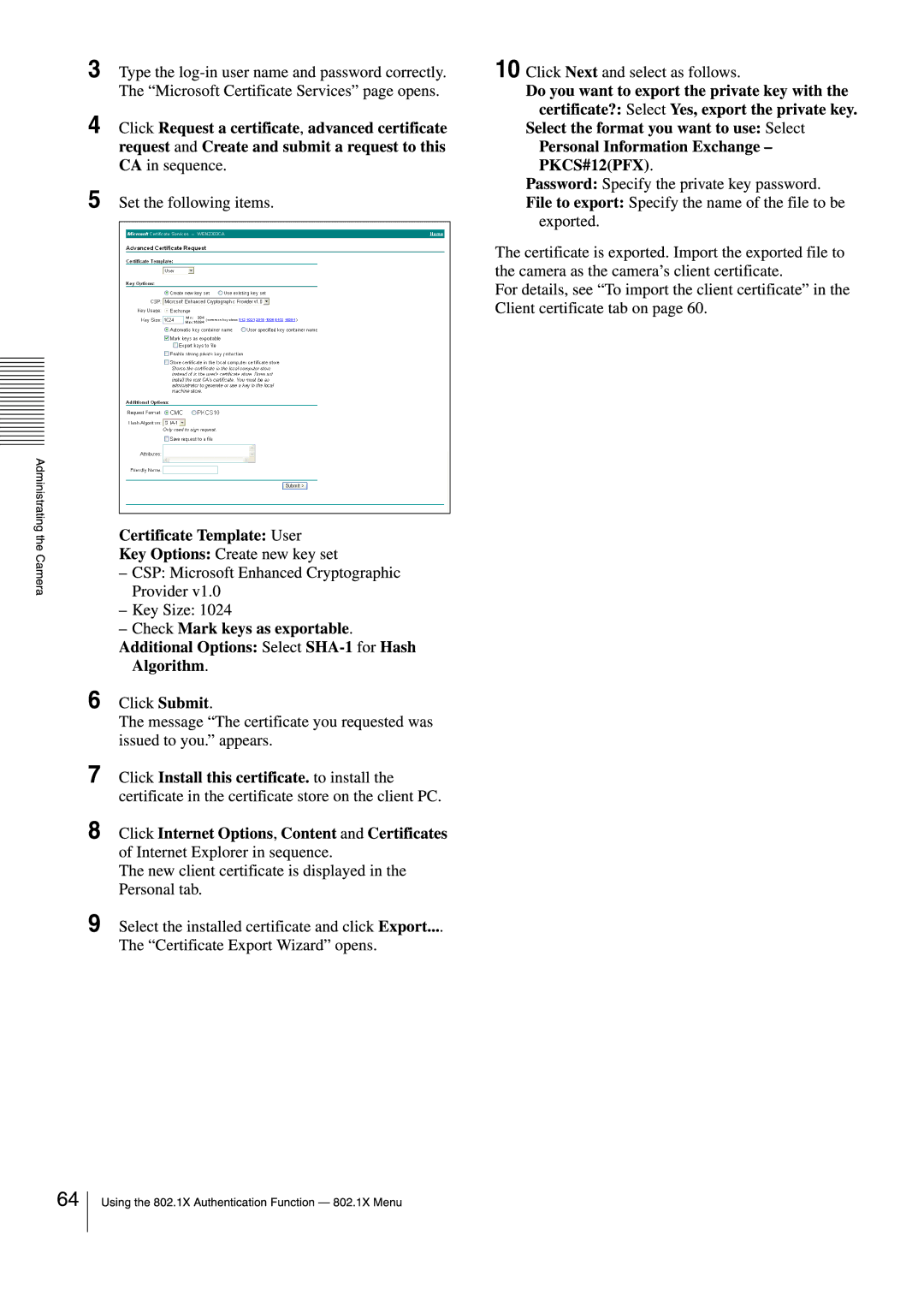 Sony SNCEB520 manual 