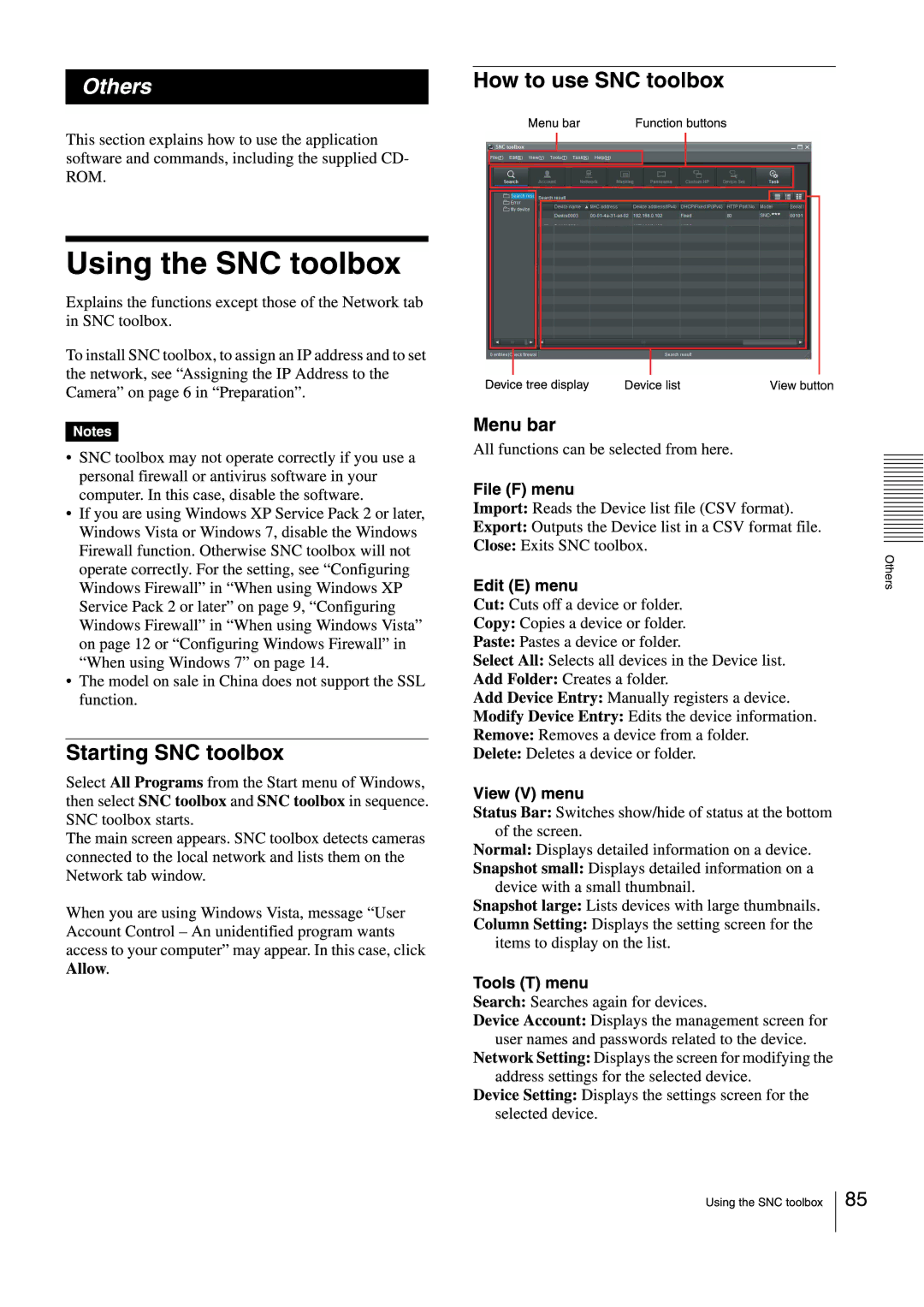 Sony SNCEB520 manual 