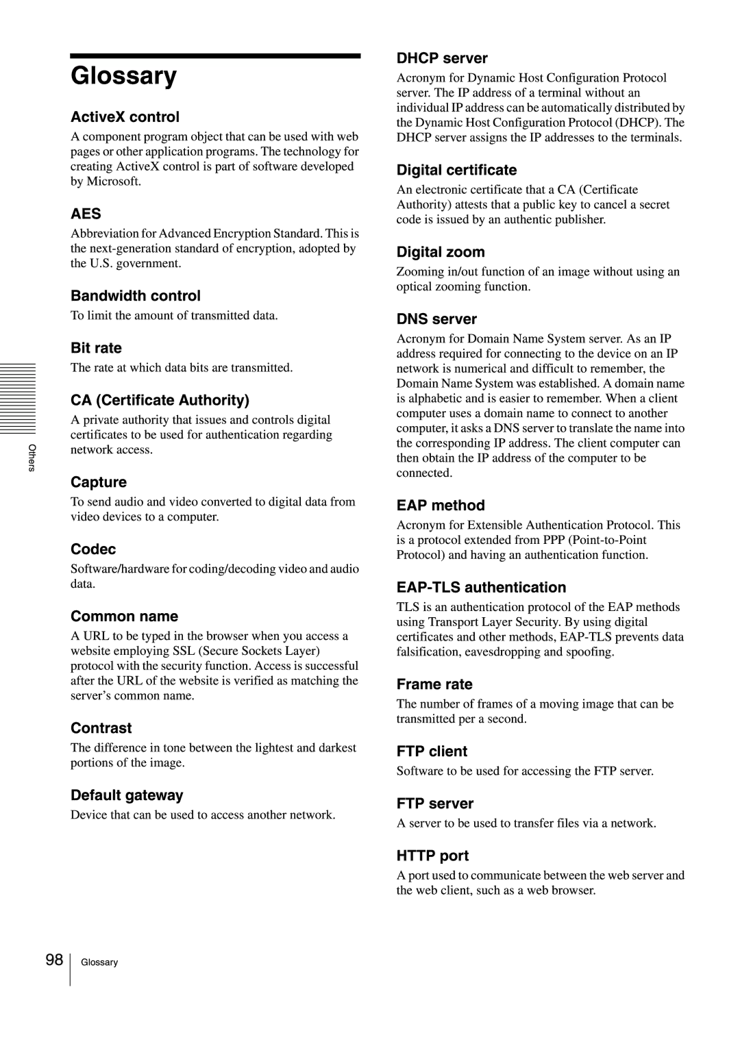 Sony SNCEB520 manual 