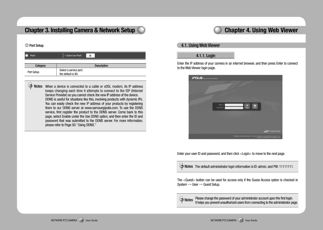 Sony SNP-3350 manual Using Web Viewer, ② Port Setup 