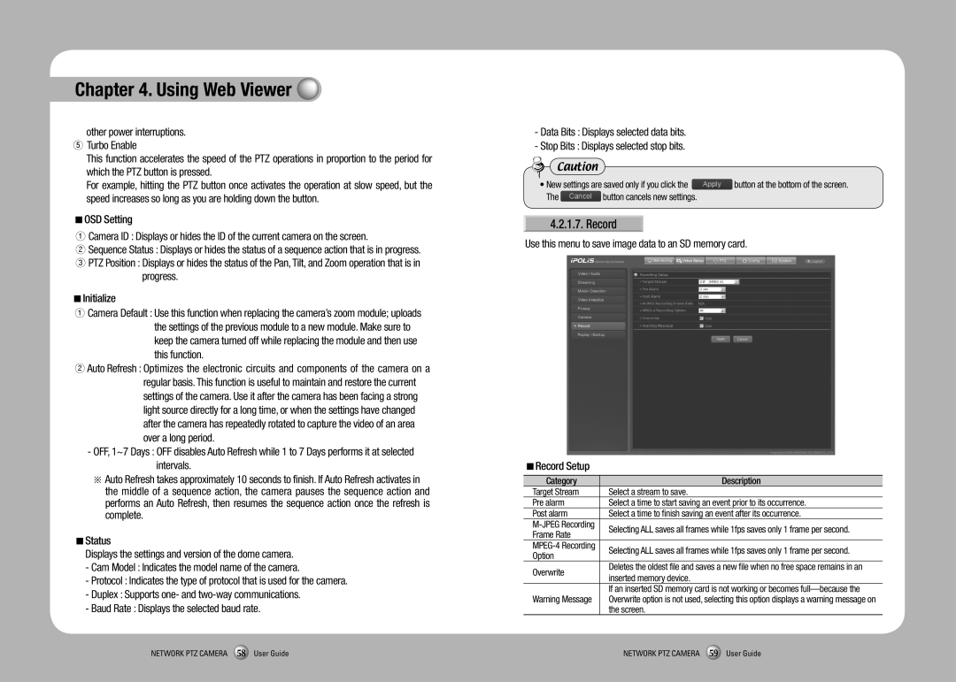 Sony SNP-3350 manual Record 