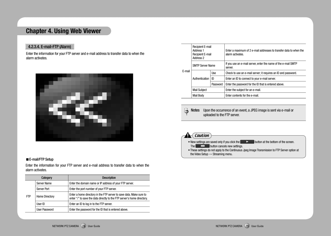 Sony SNP-3350 manual Mail-FTP Alarm, Category Description Server Name, Server Port Enter the port number of your FTP server 