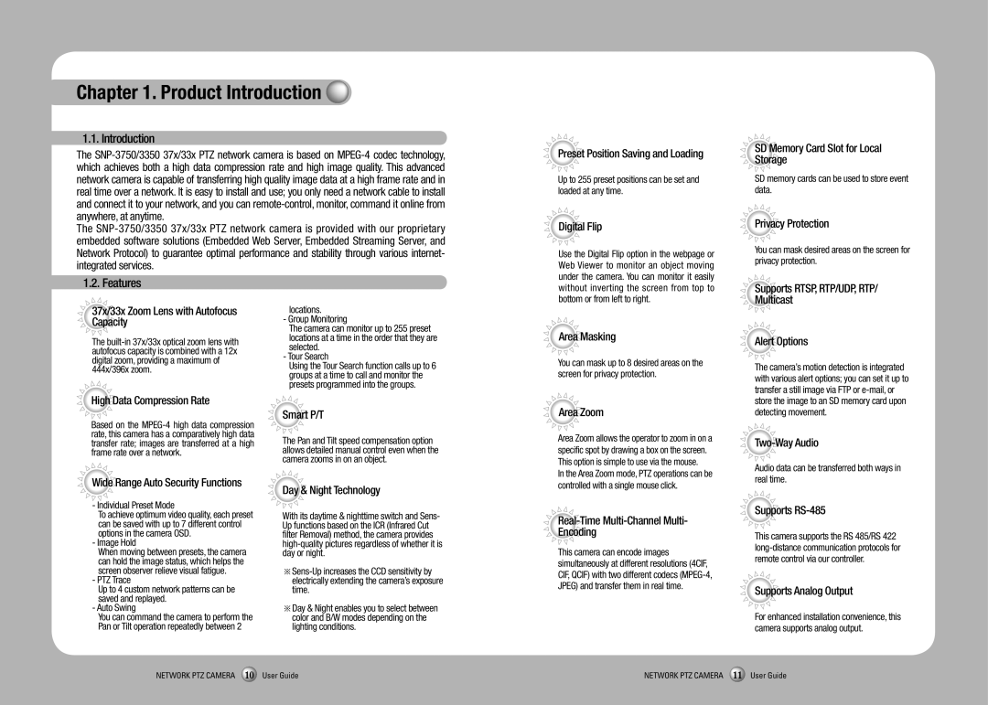 Sony SNP-3350 manual Product Introduction, Features 