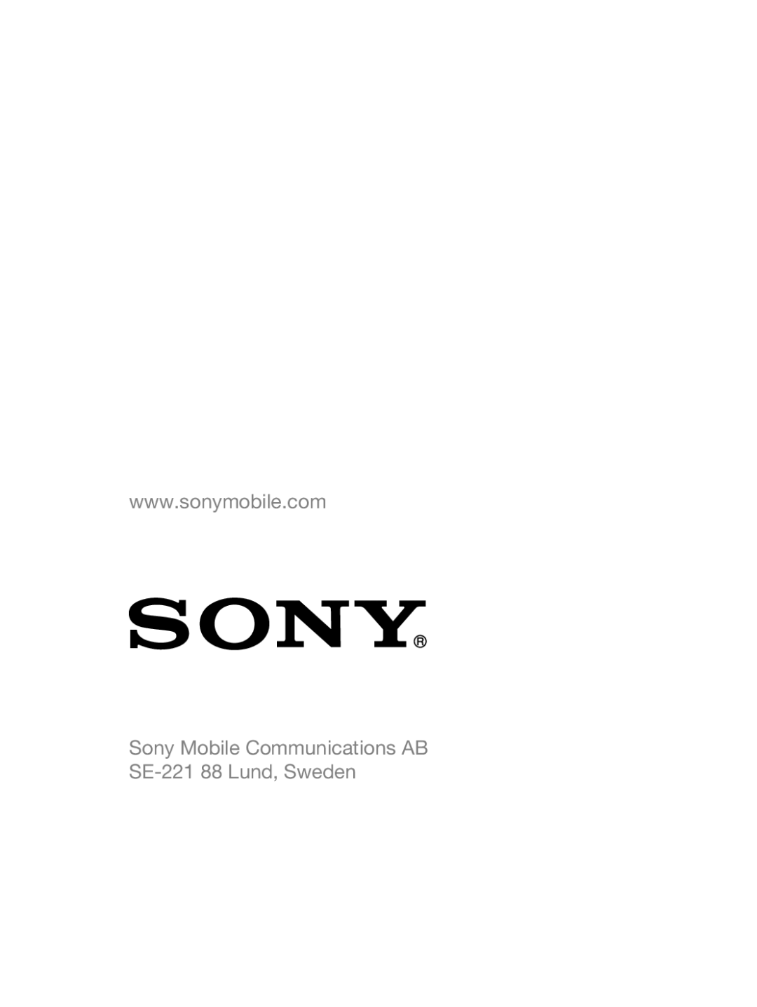 Sony Sony D6503 manual Sony Mobile Communications AB SE-221 88 Lund, Sweden 