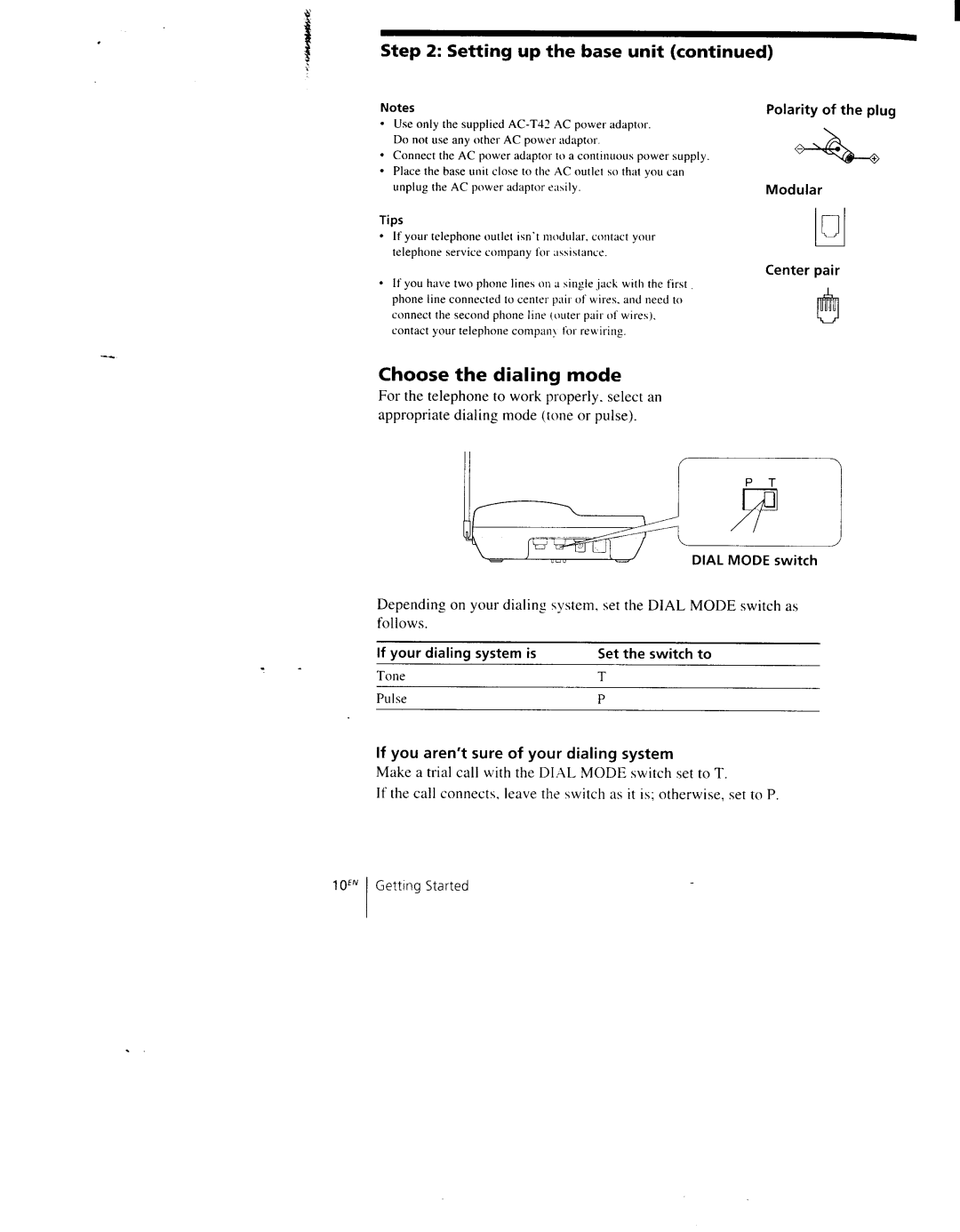 Sony SPP-AQ500 manual 