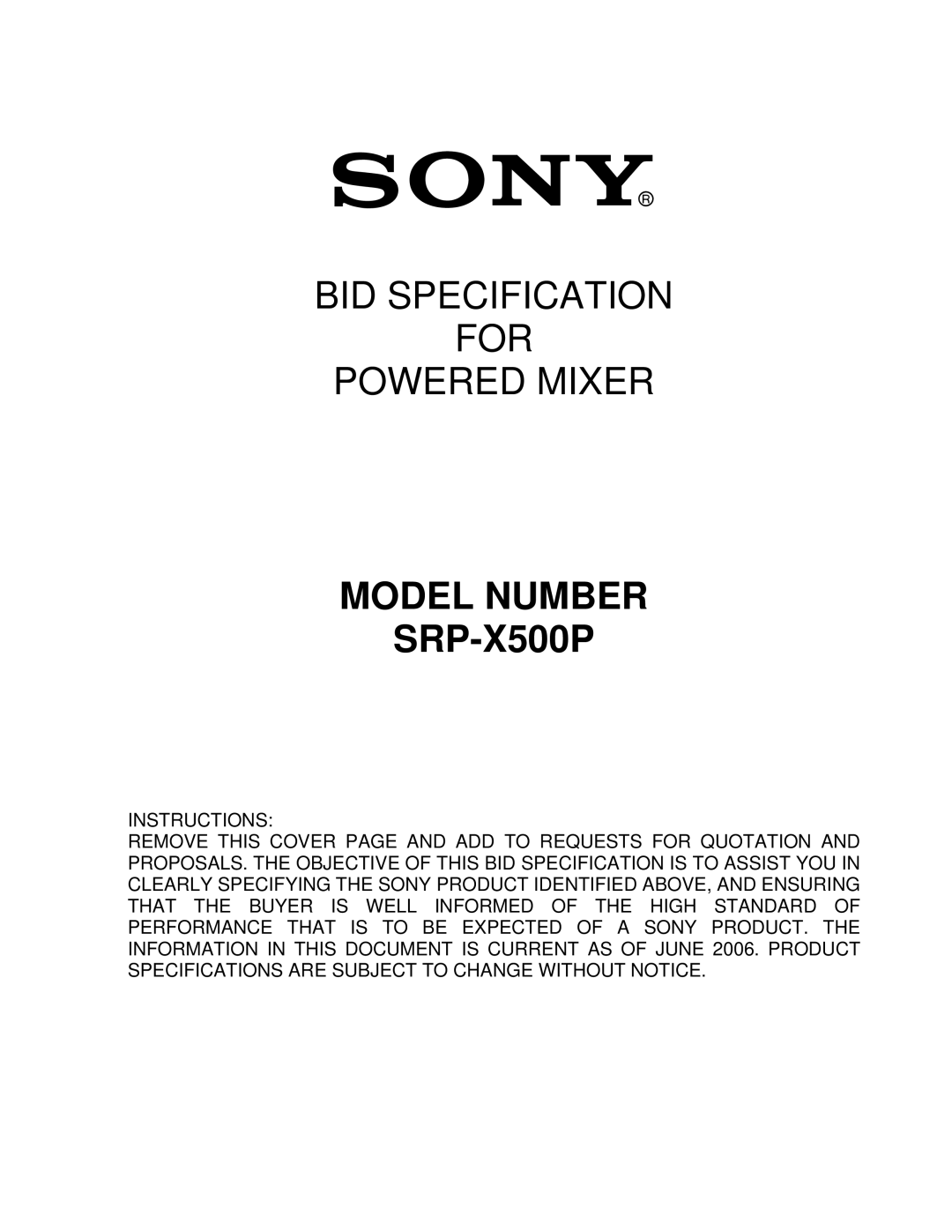 Sony SRP-X500P specifications SONy 