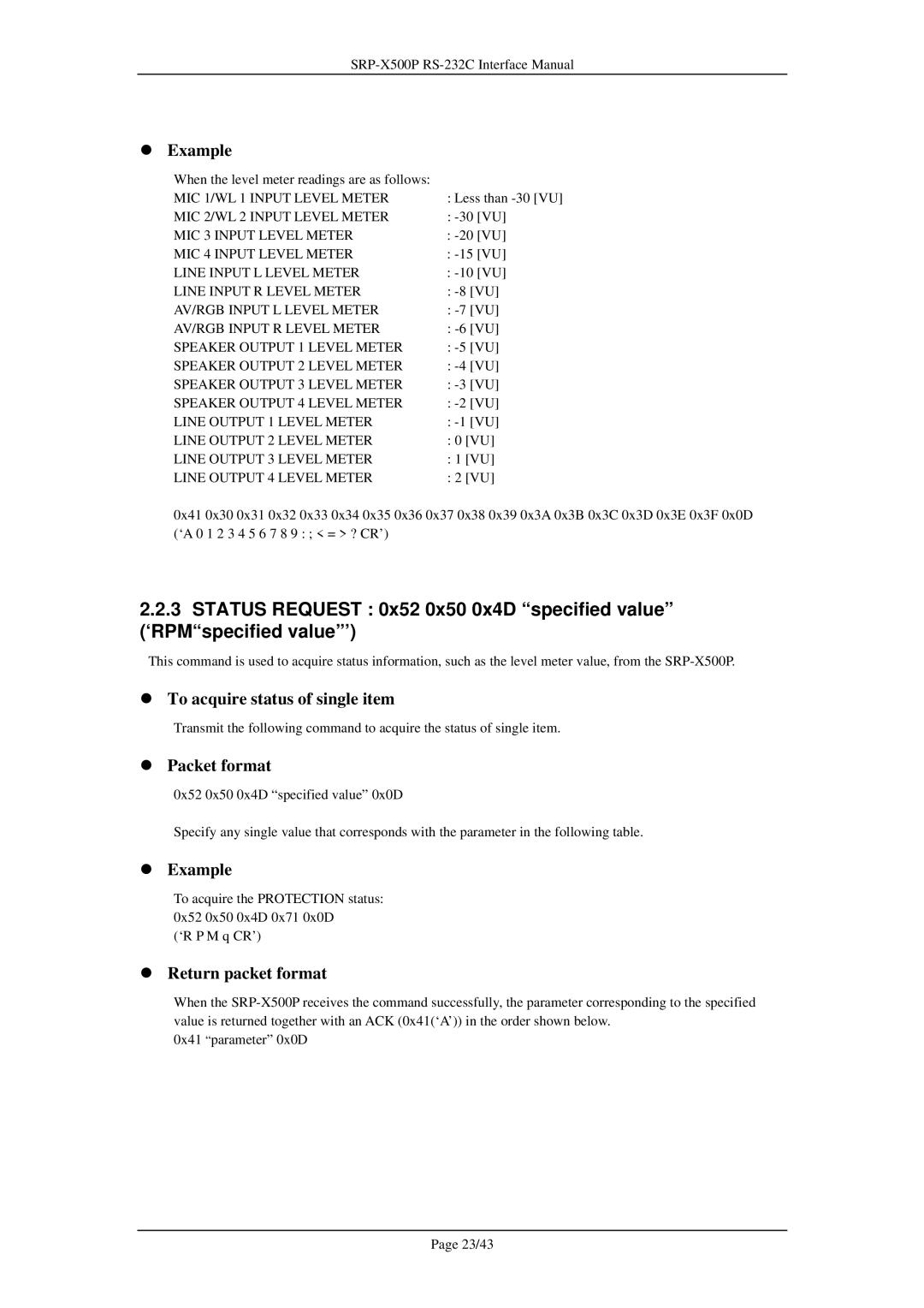 Sony SRP-X500P manual To acquire status of single item 