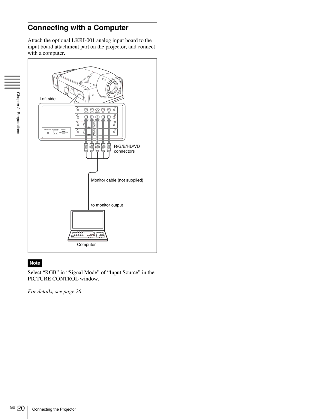 Sony SRX- R110, SRX-R105 operating instructions Connecting with a Computer 