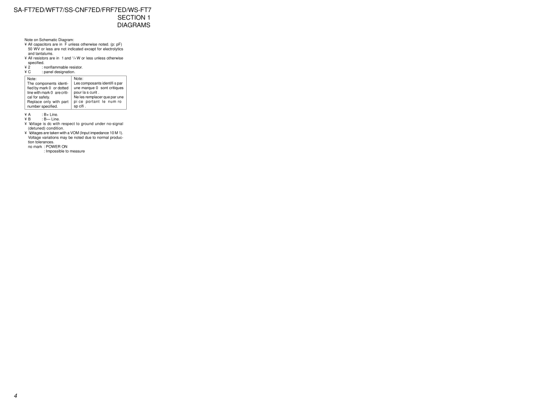 Sony SS-FRF7ED, SA-WFT7 service manual SA-FT7ED/WFT7/SS-CNF7ED/FRF7ED/WS-FT7 Section Diagrams 