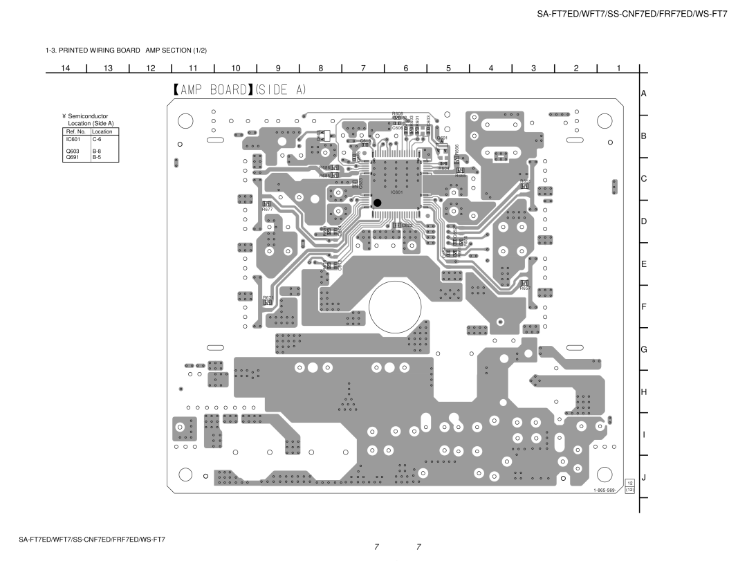 Sony SA-WFT7, SS-FRF7ED service manual Printed Wiring Board AMP /2 