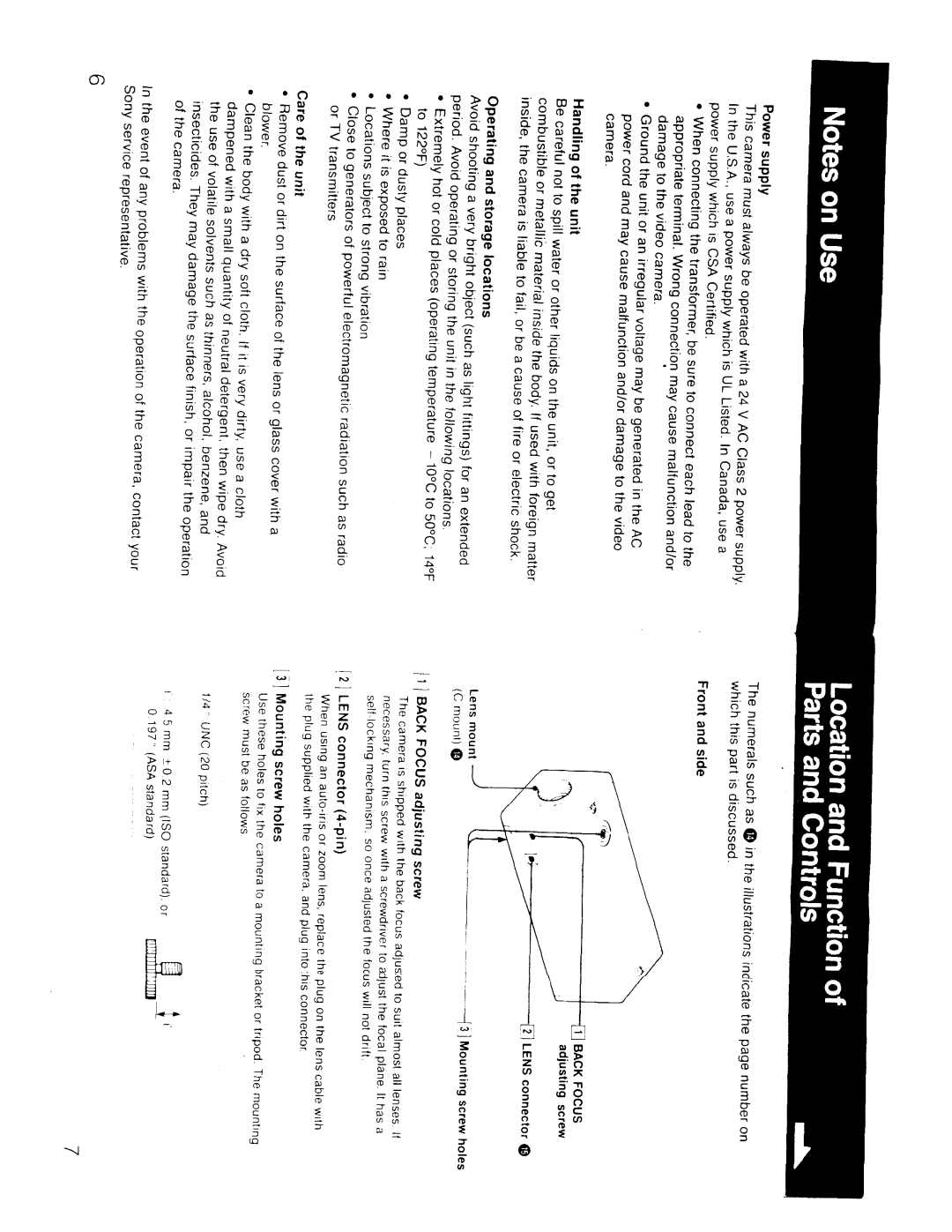 Sony SSC-M354 manual 