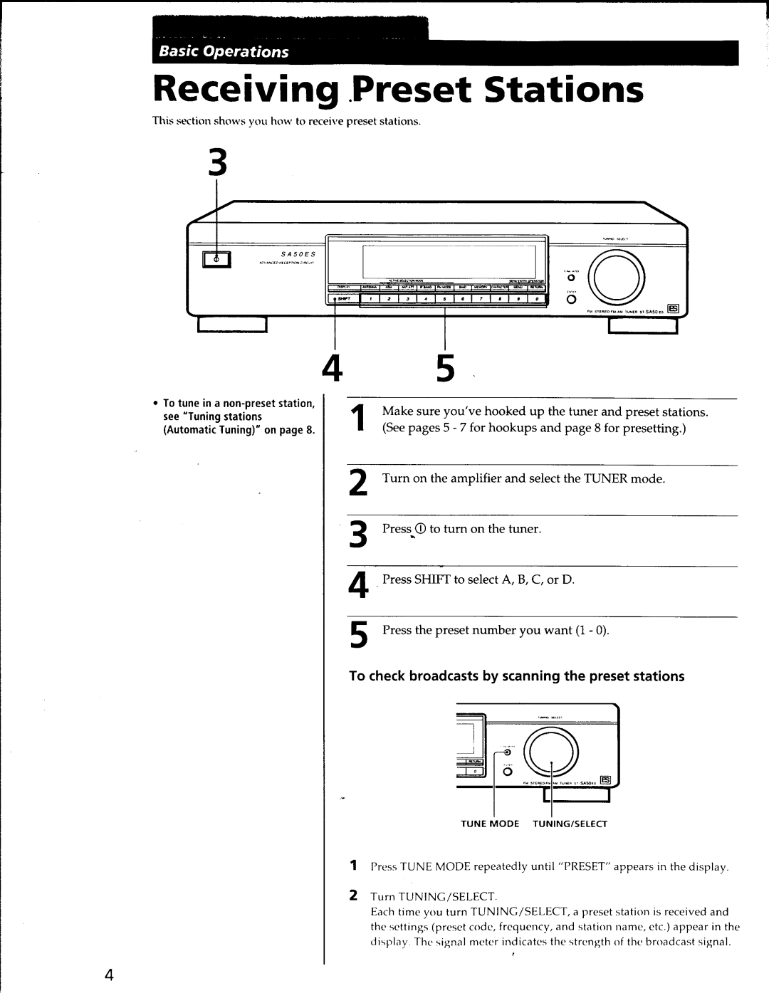 Sony ST-SA50ES manual 