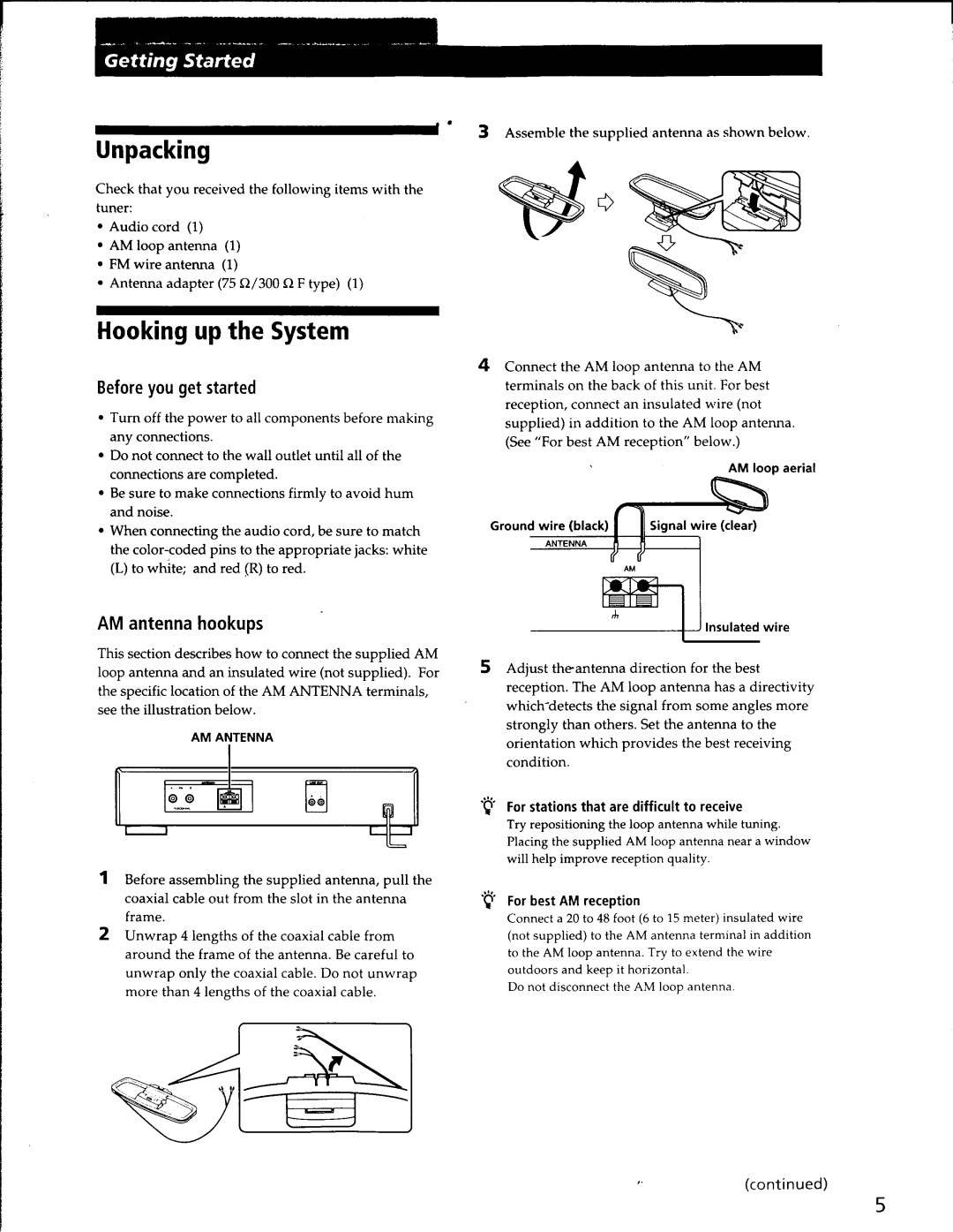 Sony ST-SA50ES manual 