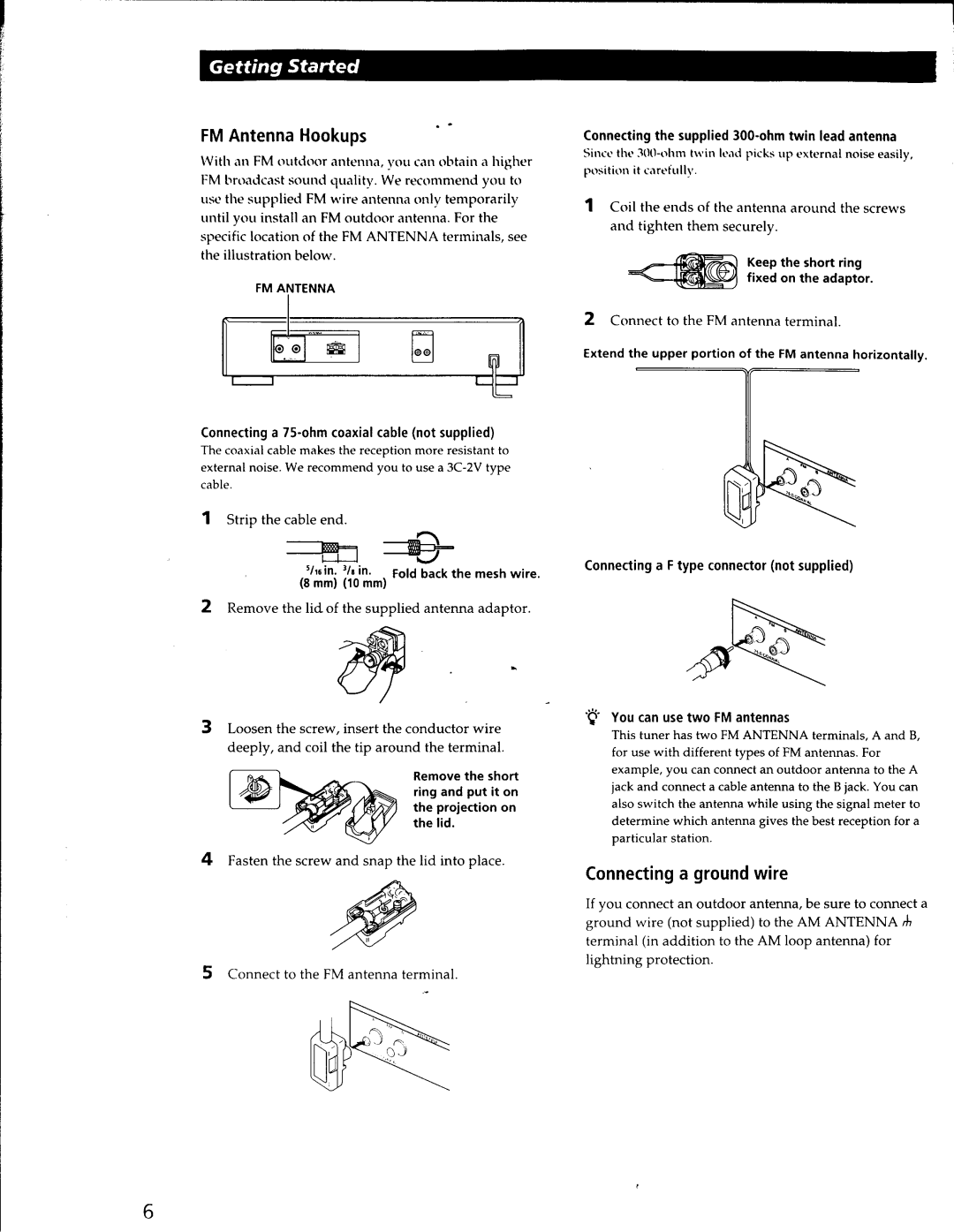 Sony ST-SA50ES manual 