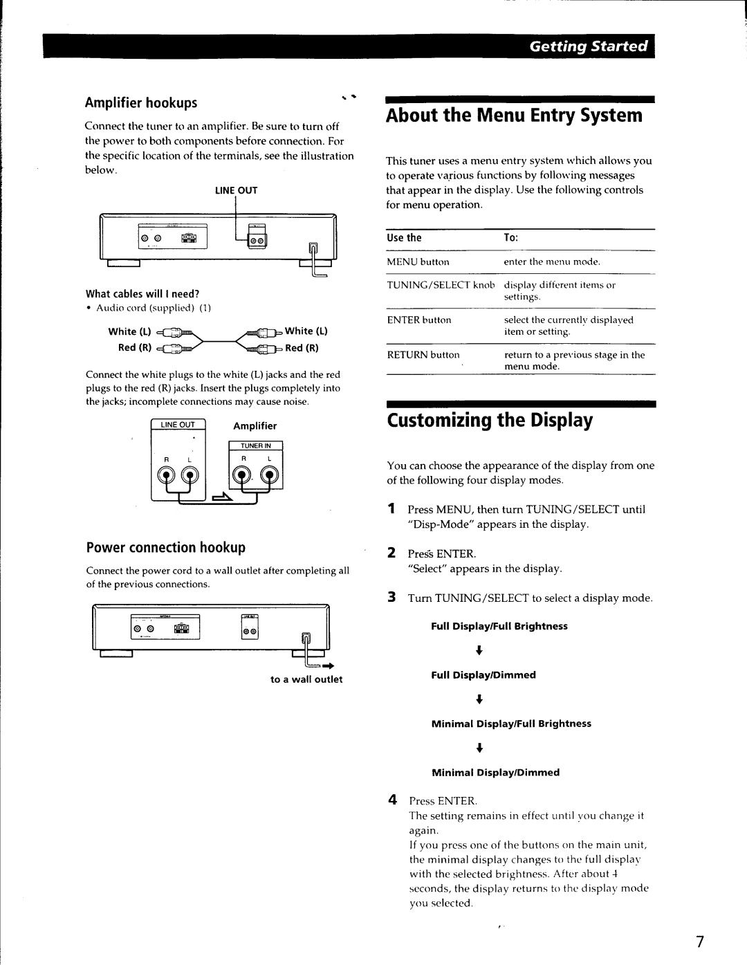 Sony ST-SA50ES manual 