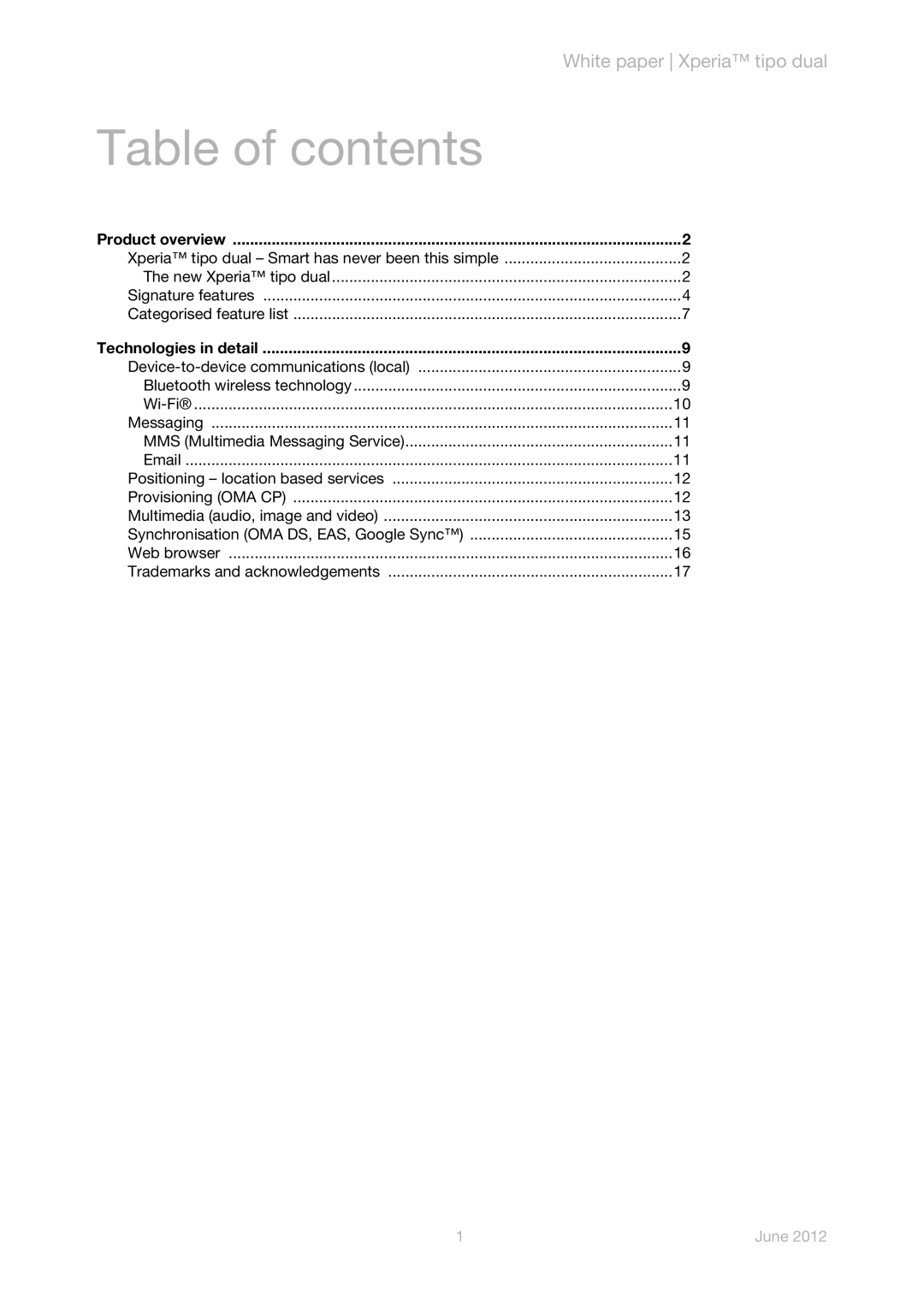 Sony ST21i2, ST21a2 manual Table of contents 