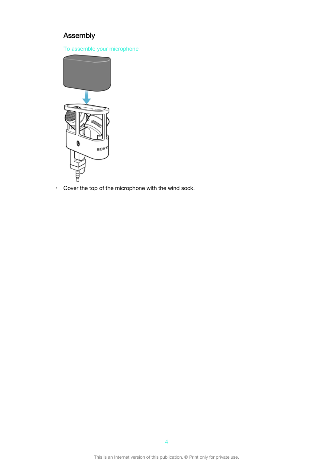 Sony STM10 manual Assembly, To assemble your microphone 