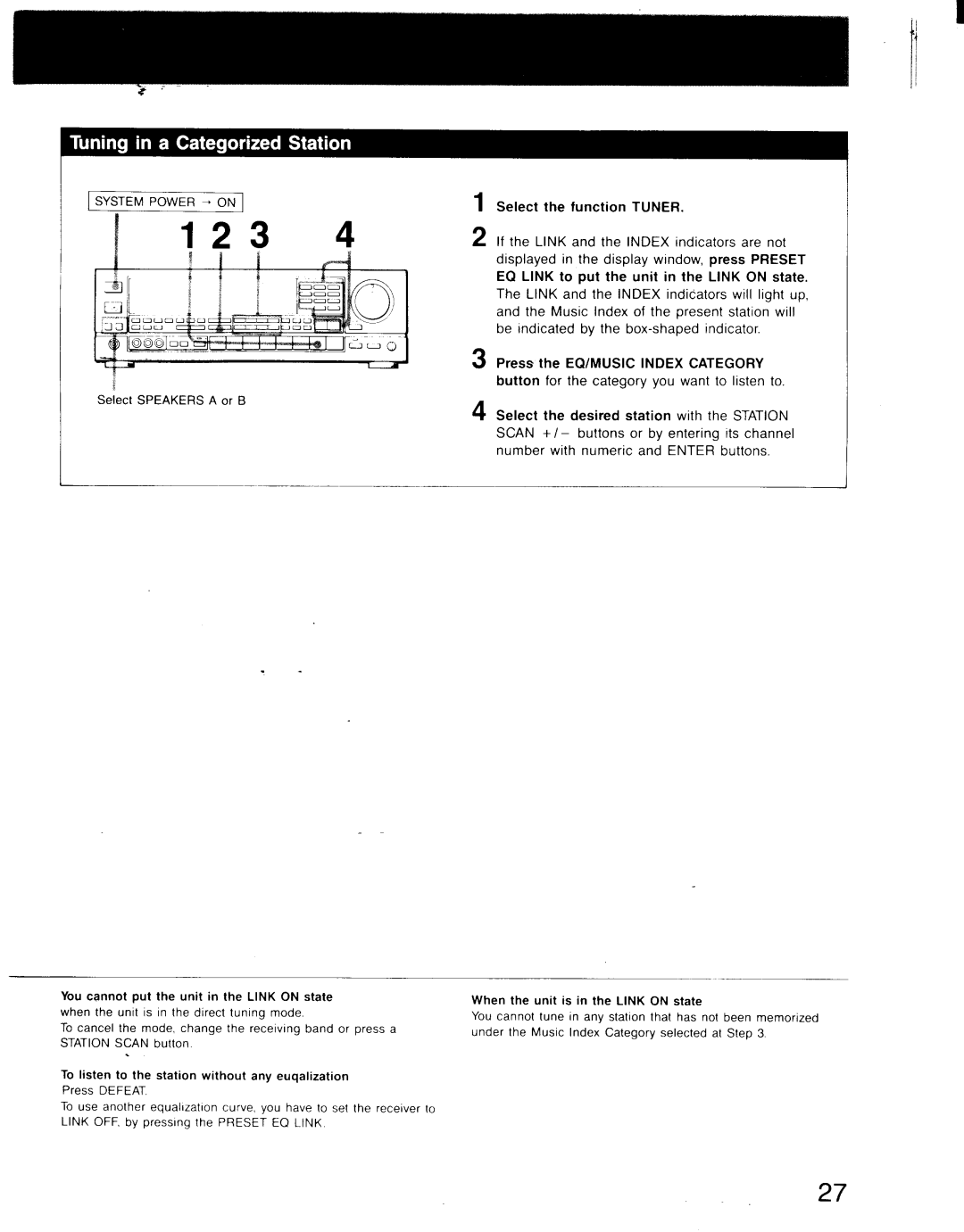 Sony STR-AV1000, STR-AV900 manual 