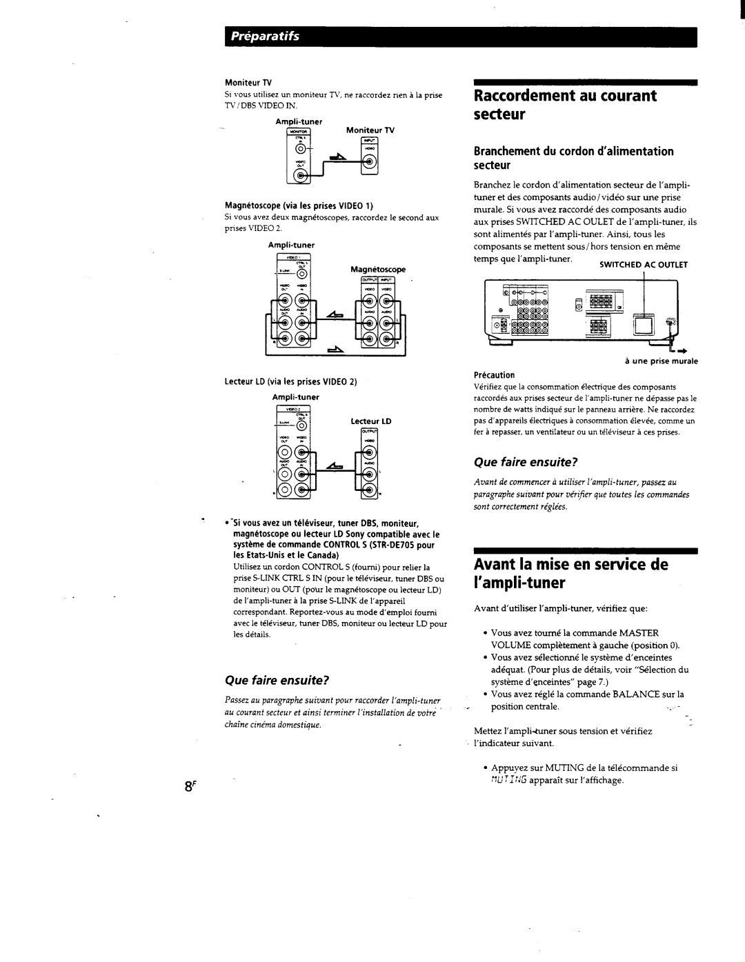 Sony STR-D550Z, STR-D650Z, STR-DE605, STR-DE705 manual 