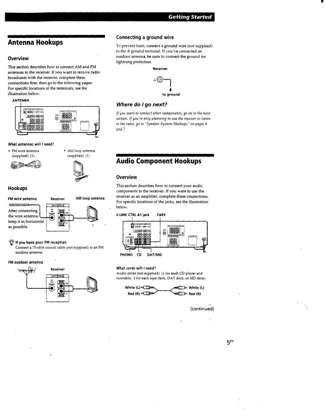 Sony STR-D650Z, STR-D550Z, STR-DE605, STR-DE705 manual 