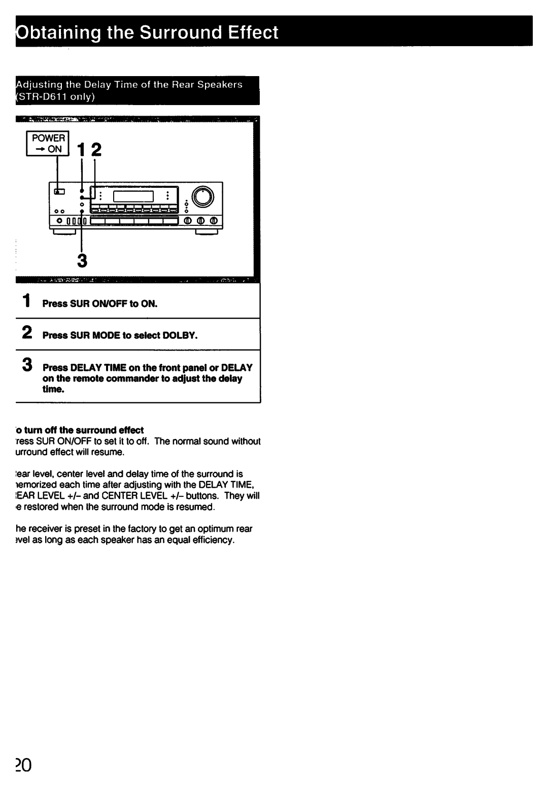 Sony STR-D611, STR-D511 manual 