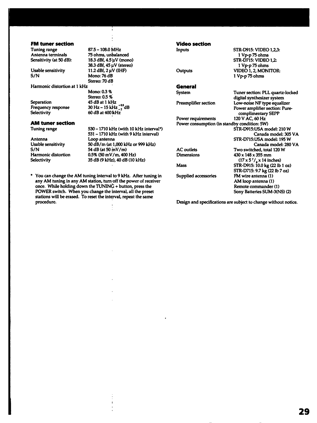 Sony STR-D715 manual 