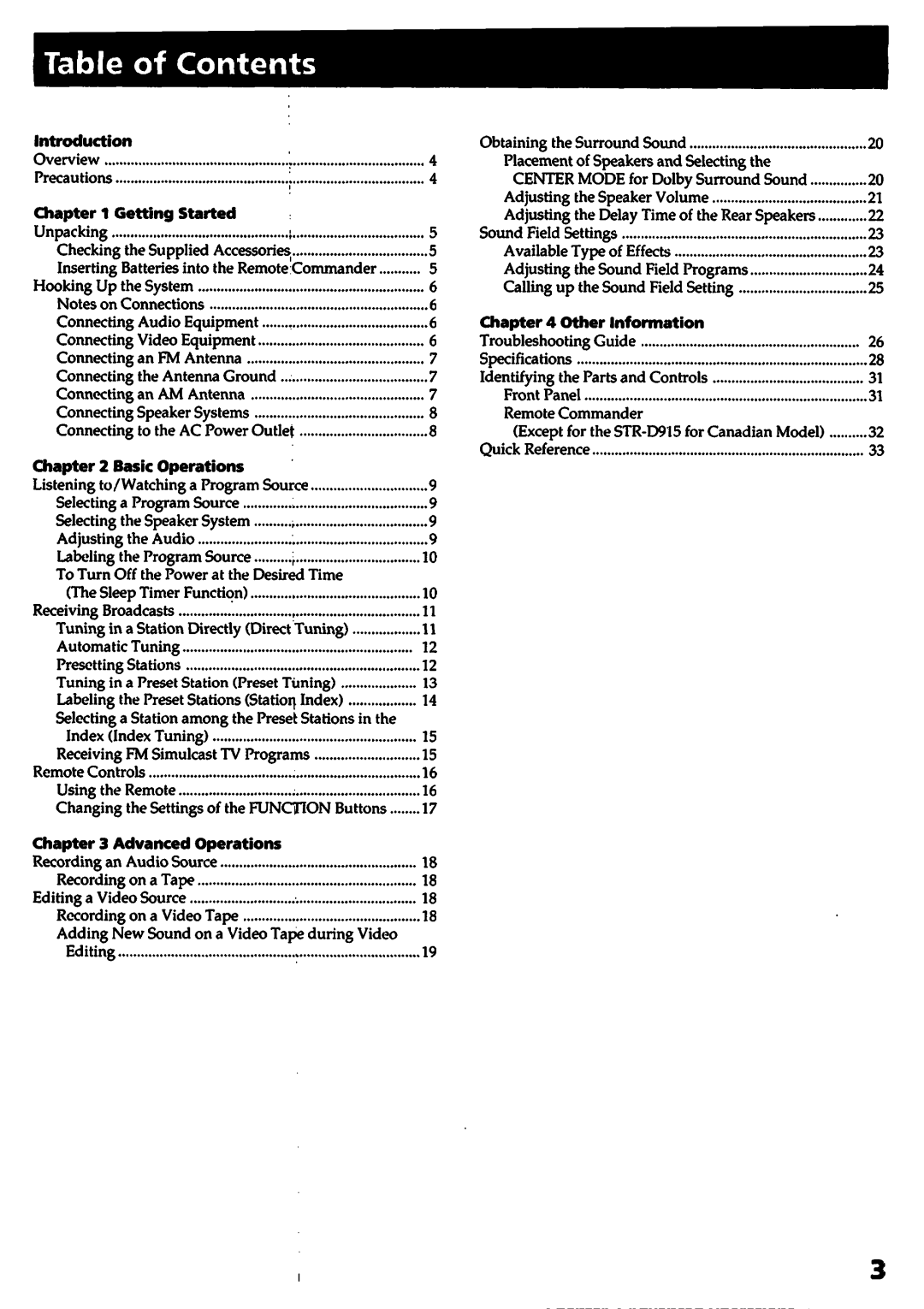 Sony STR-D715 manual 