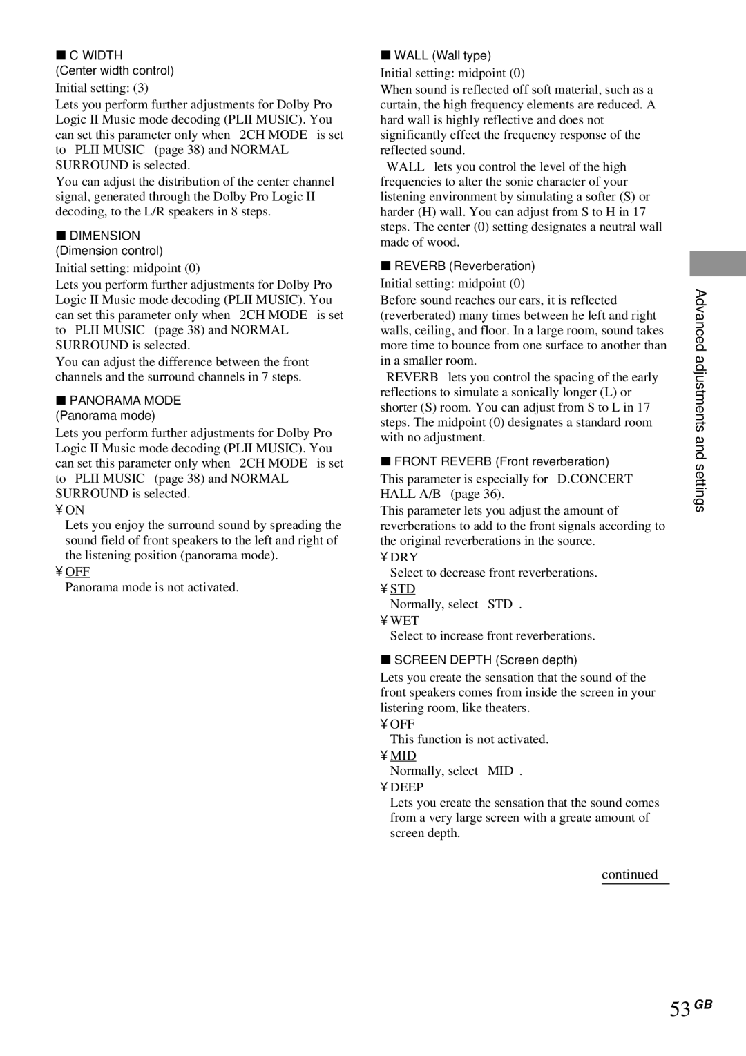 Sony STR-DA4ES operating instructions 53GB 