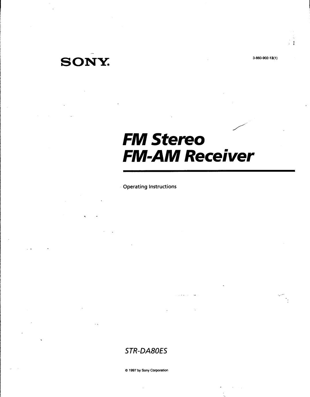 Sony STR-DA80ES manual 