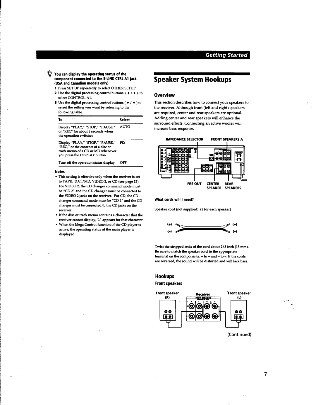 Sony STR-DA80ES manual 