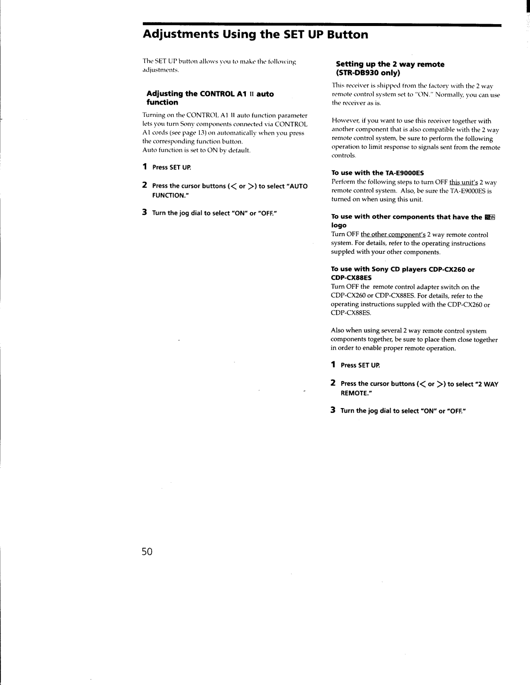 Sony STR-DB830, STR-DB930 manual 