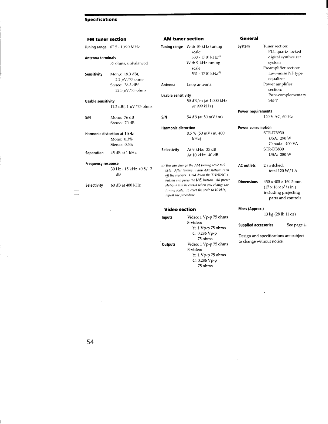 Sony STR-DB830, STR-DB930 manual 