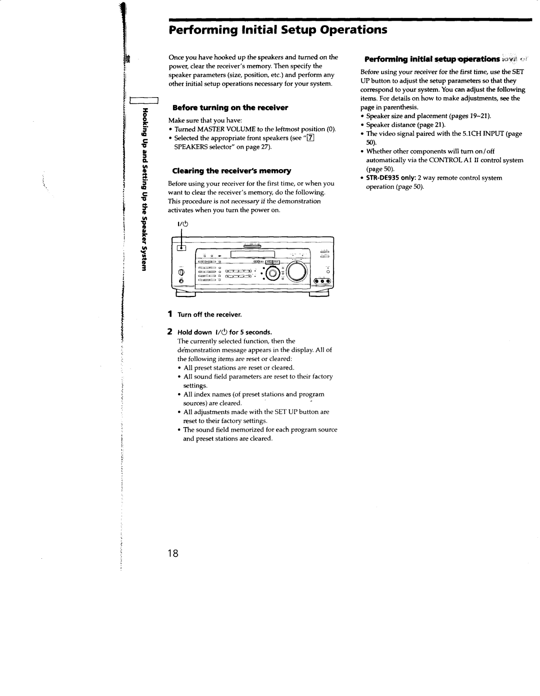 Sony STR-DE935, STR-DE835, STR-SE951 manual 