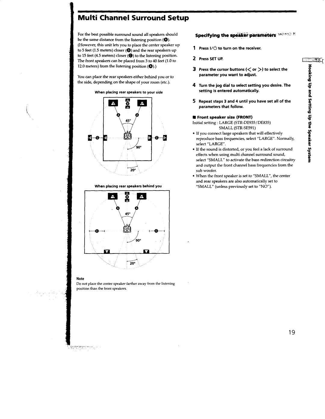 Sony STR-DE835, STR-SE951, STR-DE935 manual 