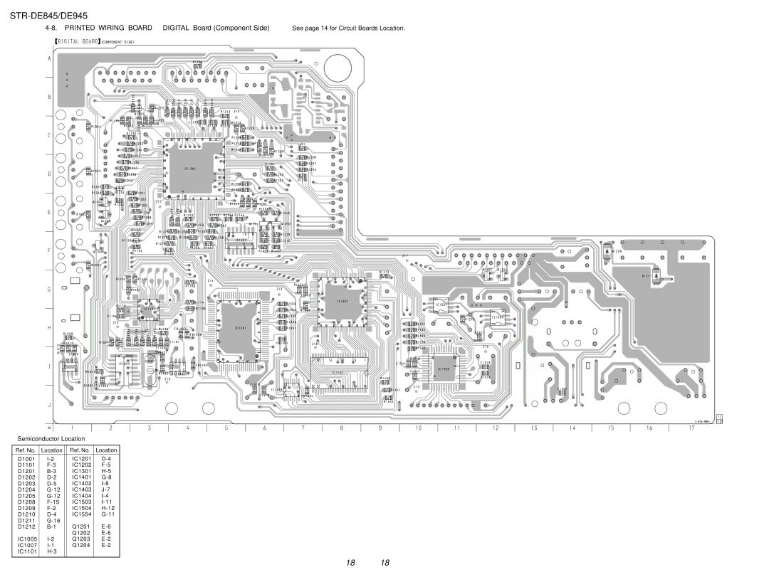 Sony STR-DE845 service manual Semiconductor Location 