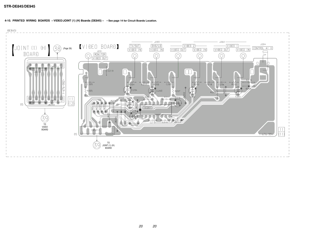 Sony STR-DE845 service manual Video Board 