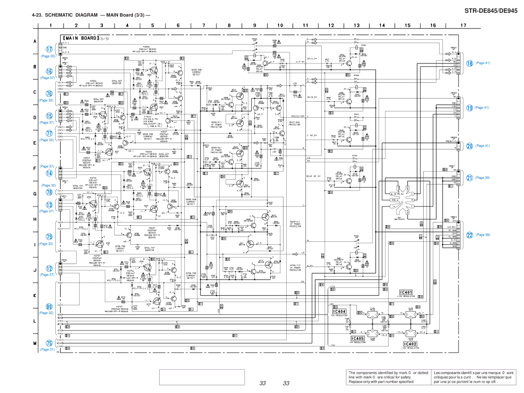 Sony STR-DE845 service manual Schematic Diagram Main Board 3/3 