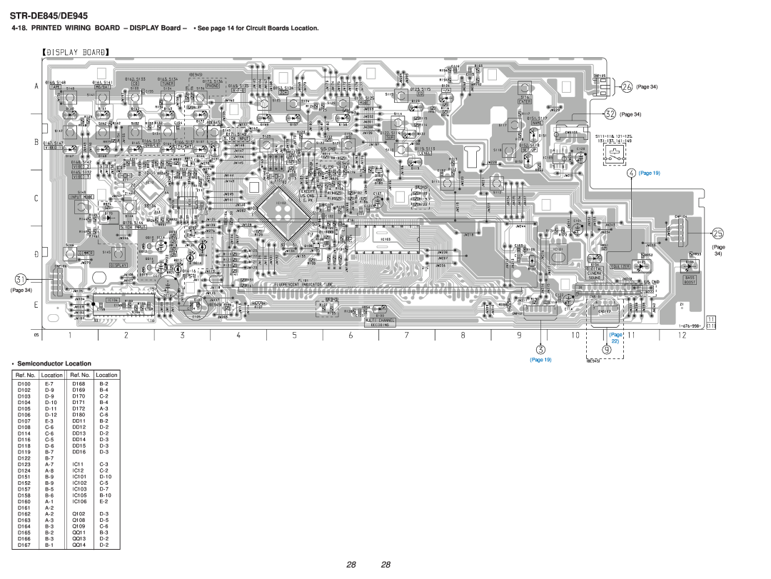 Sony service manual STR-DE845/DE945, • Semiconductor Location, Page 22 Page 