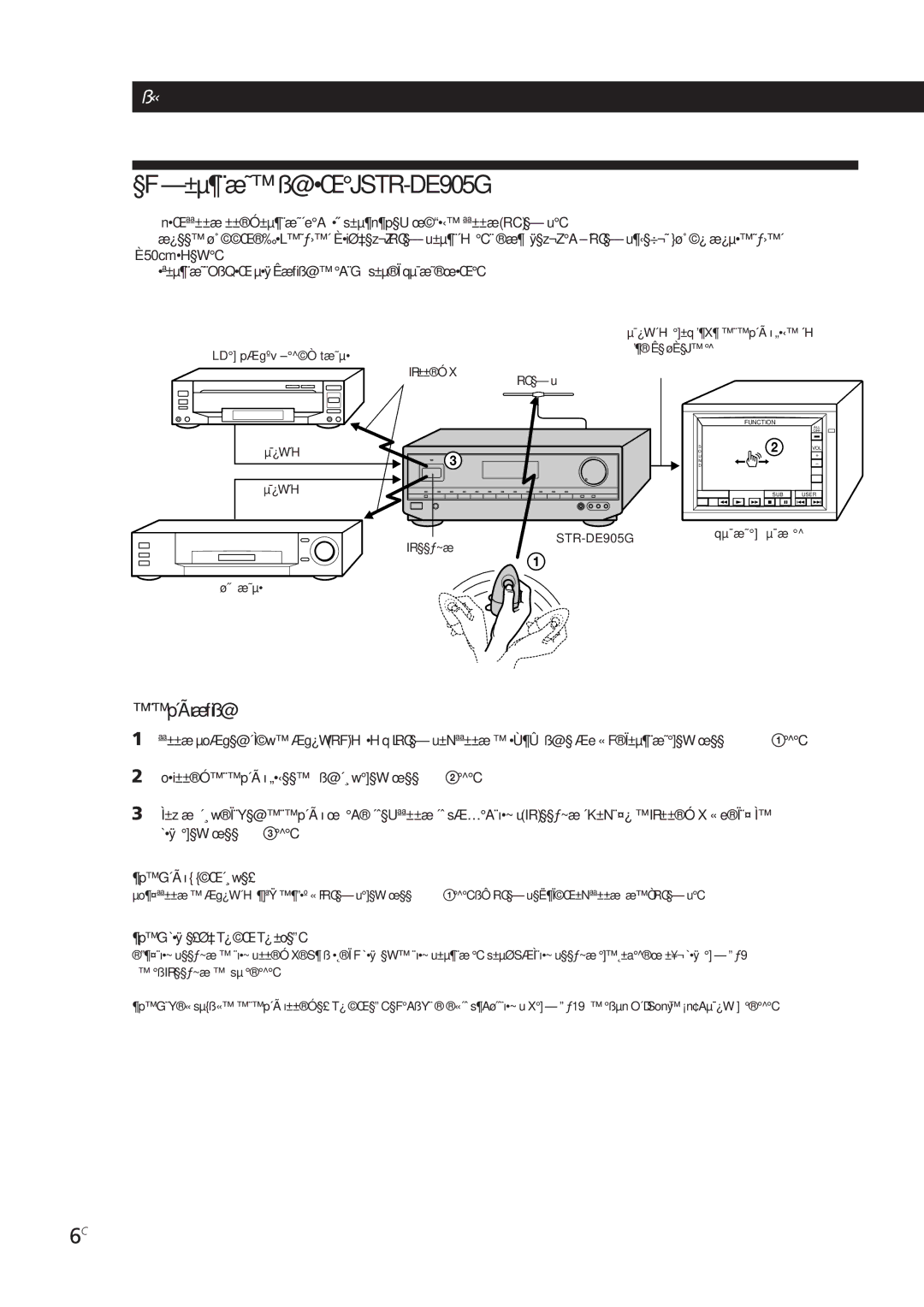 Sony manual §F-±µ¶¨æ˜ß@ŒJSTR-DE905G, ¨p´Ãõæﬁß@, ¶pG`ÿ §£Ø‡T¿ŒT¿±o§C 