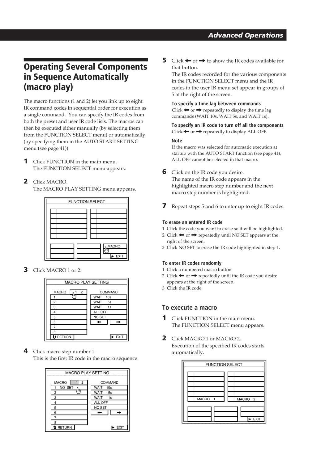 Sony STR-DE905G manual 39EN, To execute a macro 