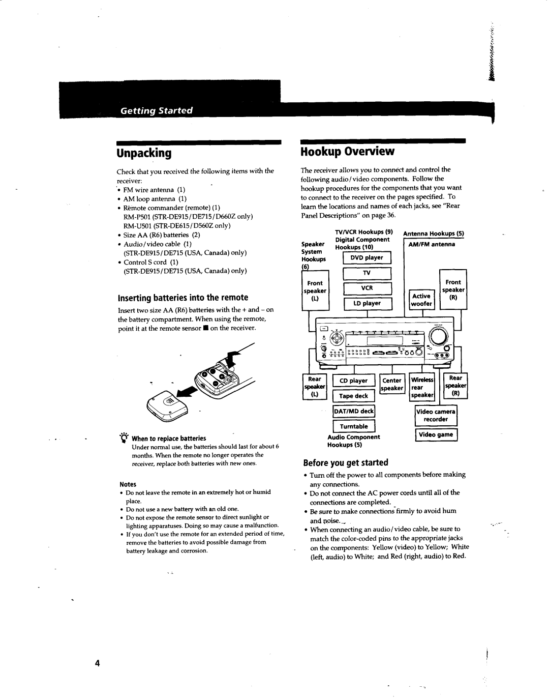 Sony STR-DE915 manual 