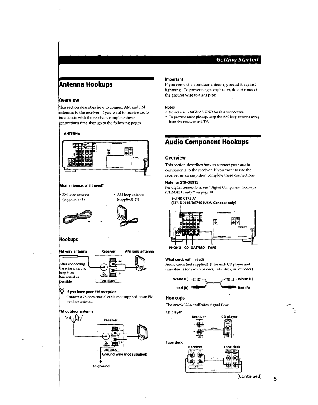 Sony STR-DE915 manual 