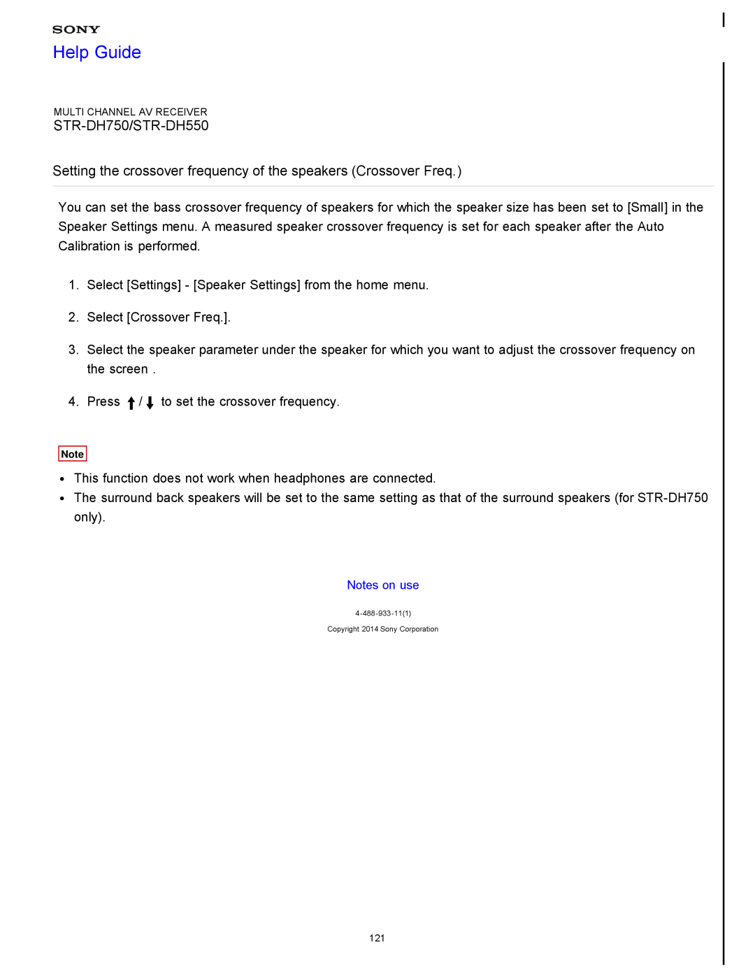 Sony STR-FH750 manual Help Guide, STR-DH750/STR-DH550 