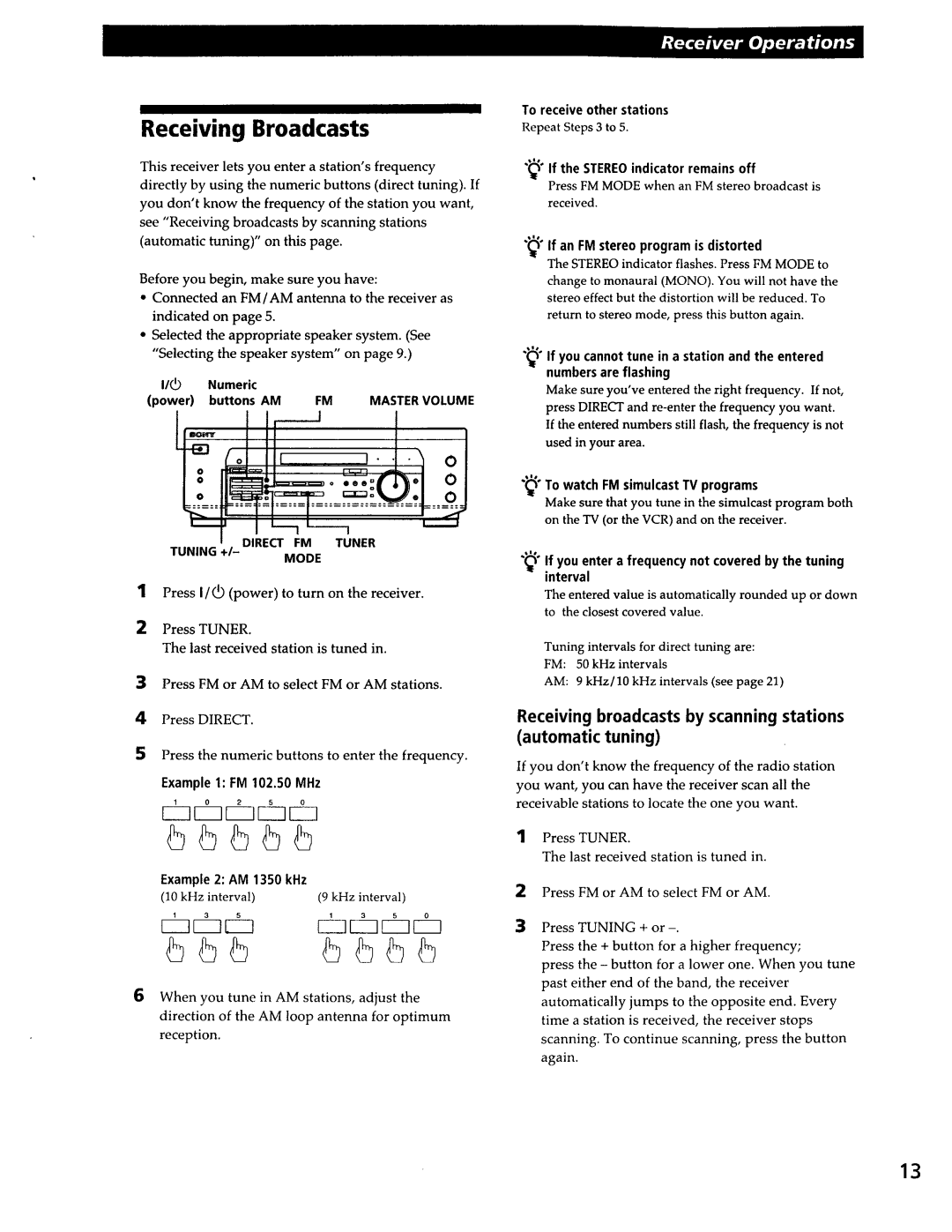 Sony STR-DE335, STR-SE391 manual 