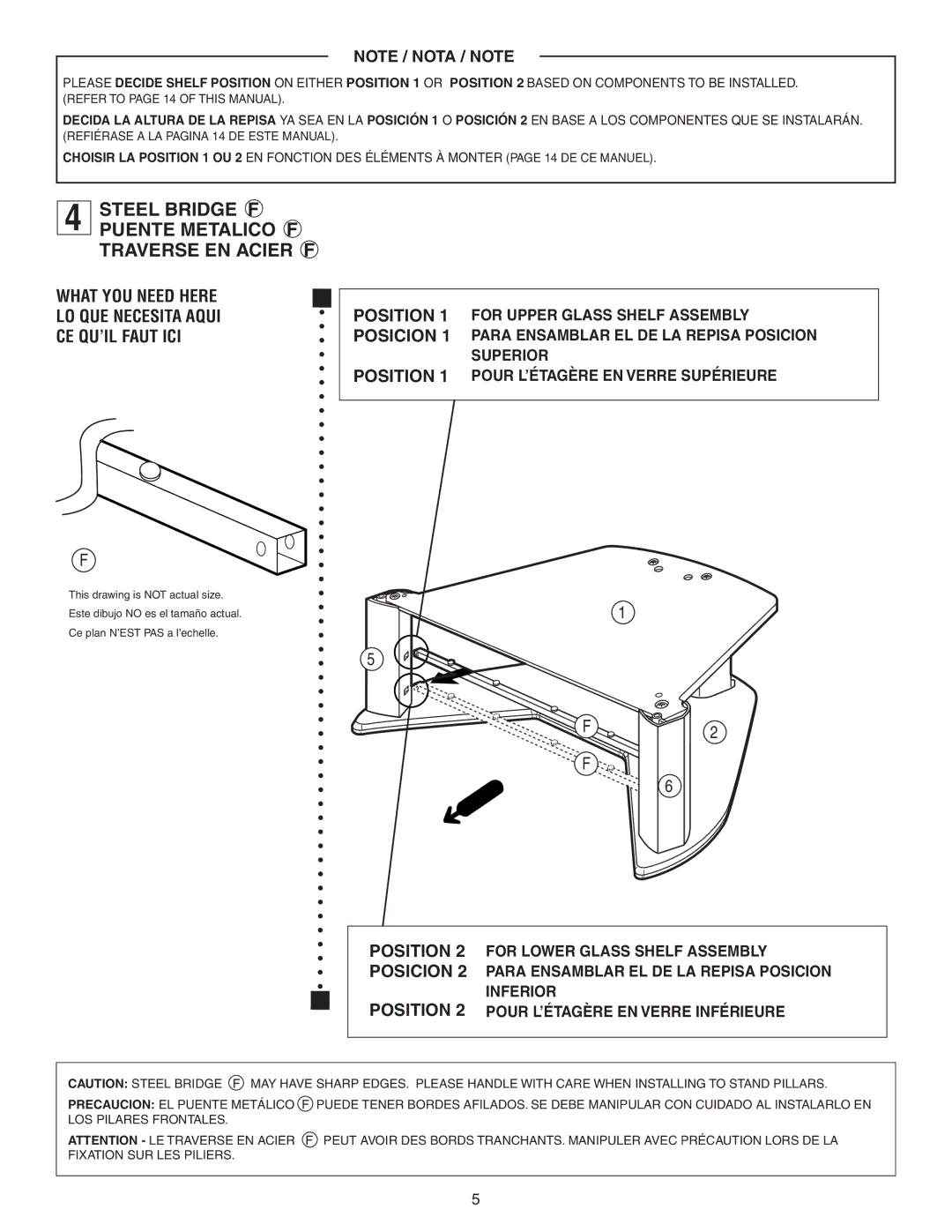 Sony SU-27HX1 manual Steel Bridge F Puente Metalico F Traverse EN Acier F 