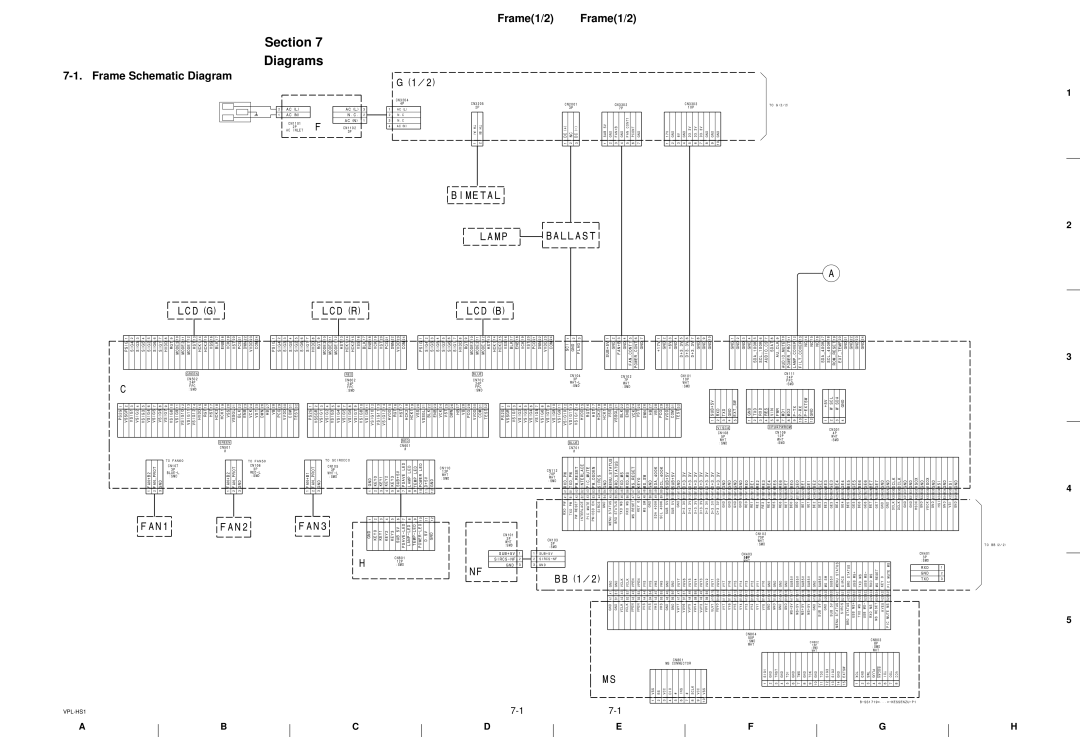 Sony VPLHS1FP, SUHS1, RMPJHS1 service manual Frame Schematic Diagram, Diagrams 