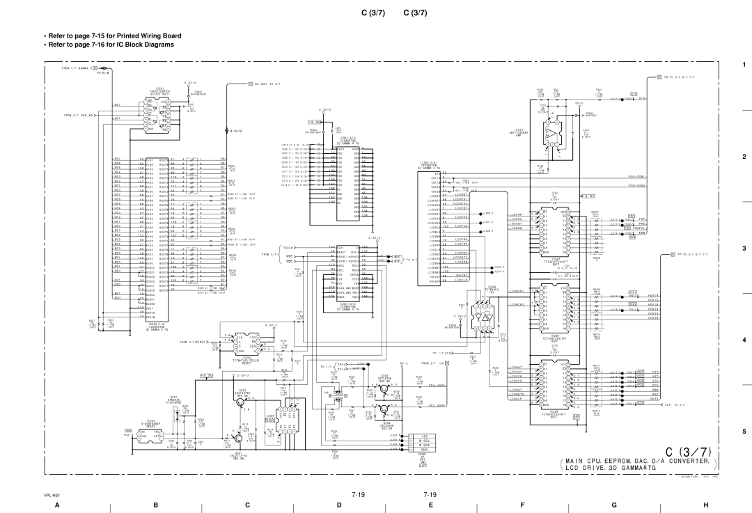 Sony VPLHS1FP DA DAT to 4/7, Osden GE7, Lcdhst, LCDHCK1, LCDHCK2, Lcdvst, Lcdvck GE1, Lcdpcg BE7, Lcdprg, Lcdfrp BE3, Hso 