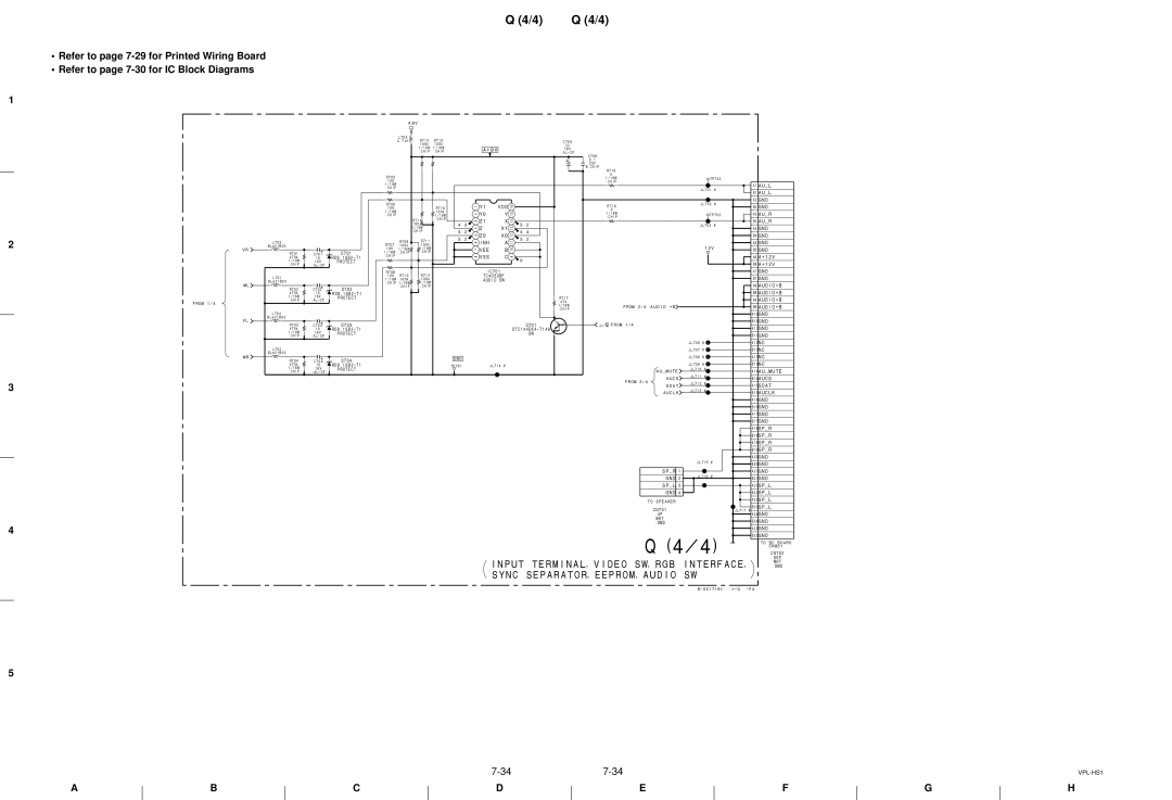 Sony VPLHS1FP A1 AUL, B1 AUL, A3 AUR, B3 AUR, Inh, Vee, A8 AUDIO+B, B8 AUDIO+B, A9 AUDIO+B, B9 AUDIO+B, Aumute, A14AUMUTE 